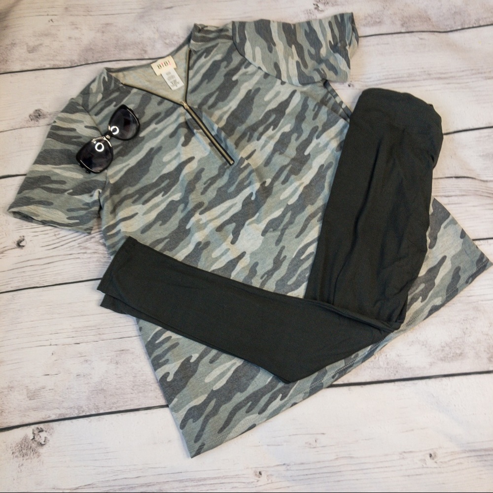 Camo Zip Top - Picture 2 of 2